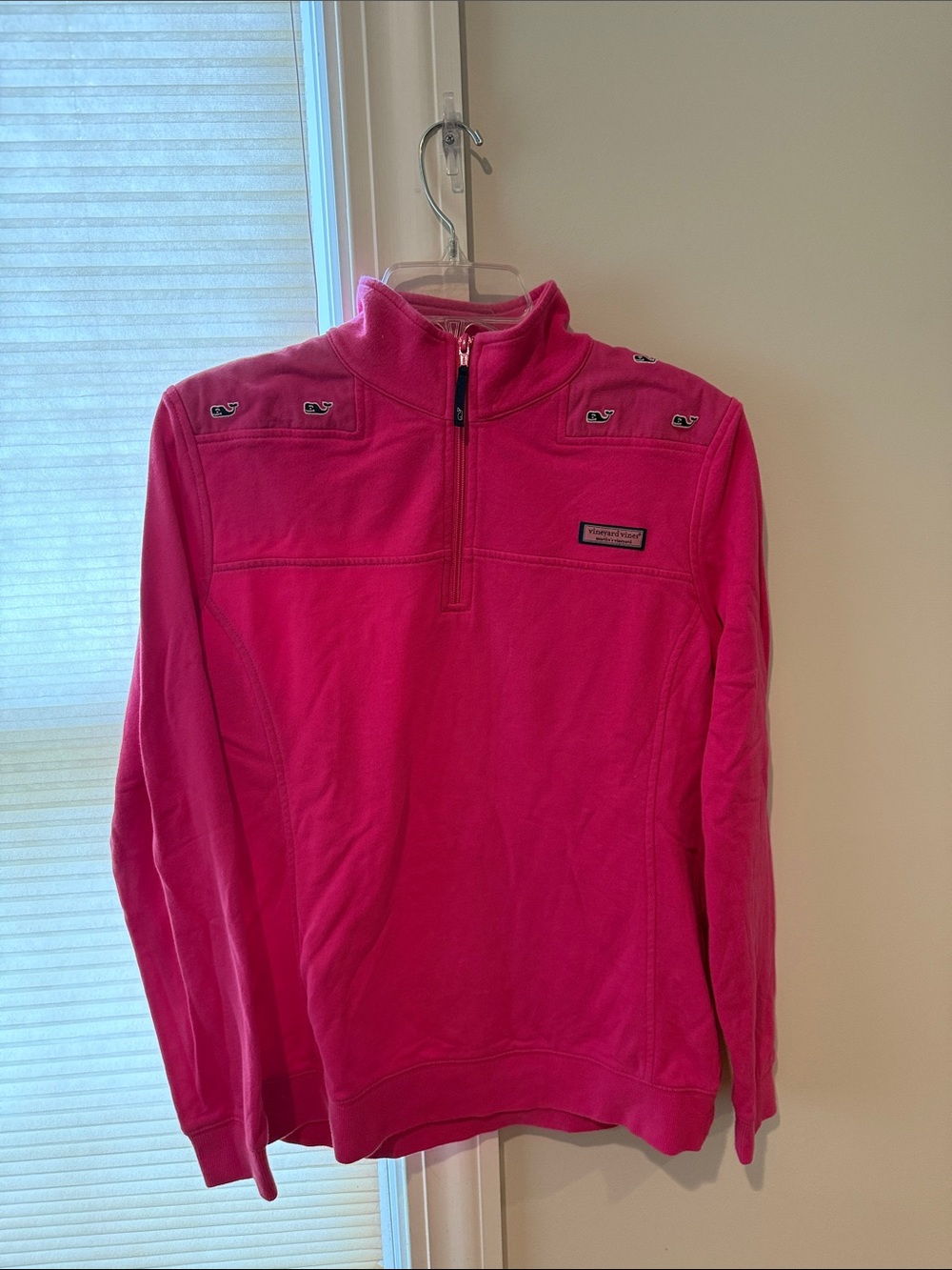 Vineyard Vines Hot Pink Quarter-Zip Pullover